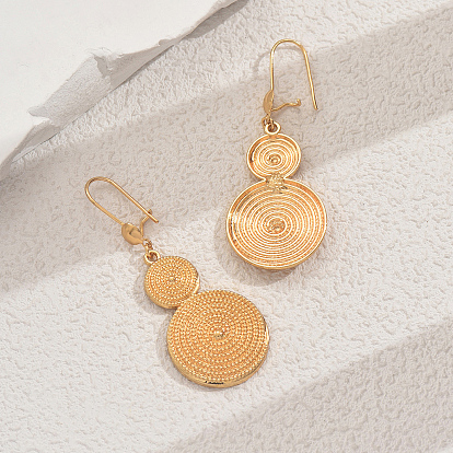 Плоские круглые серьги-кольца из сплава