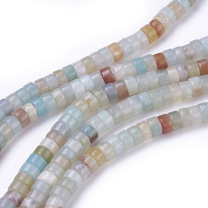 Natural Flower Amazonite Beads Strands, Column