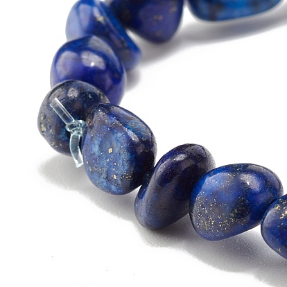 Natural Lapis Lazuli Nuggets Beads Stretch Bracelet, Reiki Bracelet for Children