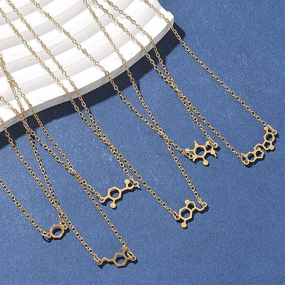 304 ожерелья с подвесками из нержавеющей стали с химическими символами