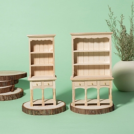 Wood Storge Cabinet, Micro Landscape Home Dollhouse Furniture Accessories, Pretending Prop Decoration