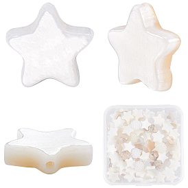 3 нити из натуральных пресноводных бусин из ракушек, звезда