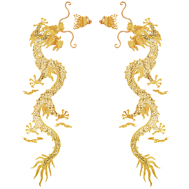 2Pcs 2 Styles Organza Dragon, DIY Sewing Ornament