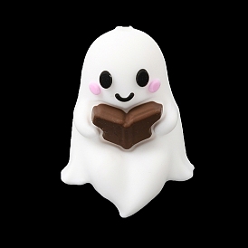 3d cuentas focales de silicona para Halloween, libro de lectura fantasma
