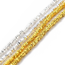 Galvaniques perles d'hématite synthétique non magnétique brins, facette, carrée
