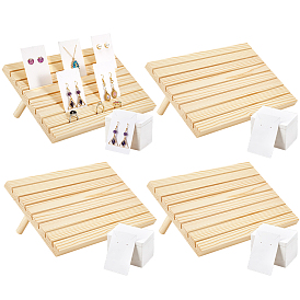 4 деревянные сумки, подставка для сережек, держатель для карточек, прямоугольные