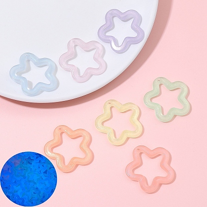 Светящийся акриловый кулон, светится в темноте, звезда очарование