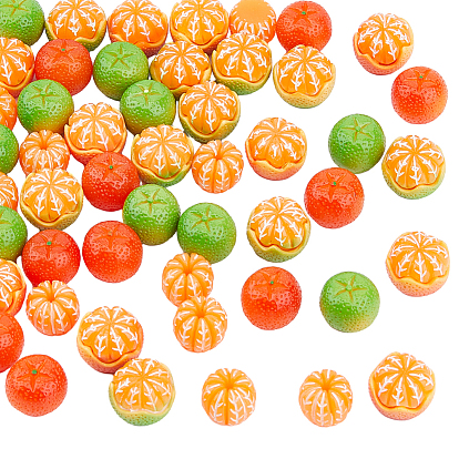 50шт 5 стиль мини смола имитация оранжевый, для кукольных аксессуаров, притворяющихся опорными украшениями