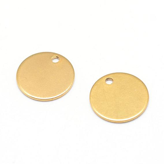 304 Stainless Steel Stamping Blank Tag Pendants, Flat Round