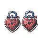 Single Face Printed Wood Big Pendants, Valentine's Day Charms