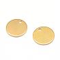 304 Stainless Steel Stamping Blank Tag Pendants, Flat Round