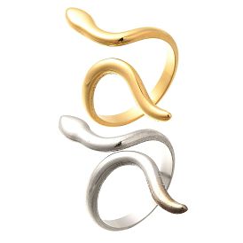 Змея 304 открытые манжеты из нержавеющей стали для женщин