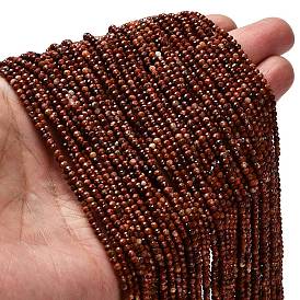 Натуральные красные яшмы бусы пряди, граненые круглые