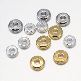 Brass Spacer Beads, Flat Round
