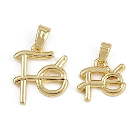 Латунные подвески, слово fe чары, долговечный, стойки покрытие, без свинца и без кадмия