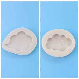 Cloud with Smiling Face DIY Silicone Molds, Fondant Molds, Resin Casting Molds, for Chocolate, Candy, UV Resin & Epoxy Resin Craft Making