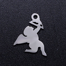 Pendentifs en acier inoxydable, cupidon / chérubin