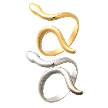 Змея 304 открытые манжеты из нержавеющей стали для женщин