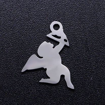 Pendentifs en acier inoxydable, cupidon / chérubin