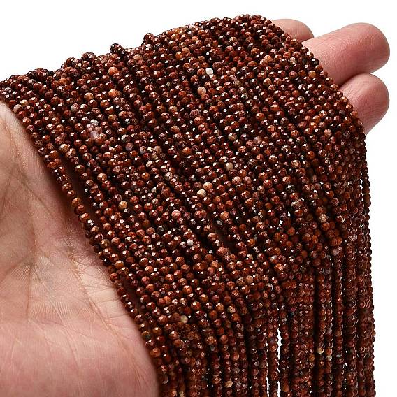 Натуральные красные яшмы бусы пряди, граненые круглые
