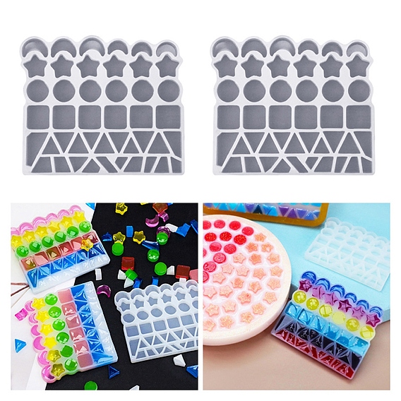 Мозаичная форма своими руками, пищевая силиконовая форма, формы для литья смолы, для уф-смолы, изготовление изделий из эпоксидной смолы