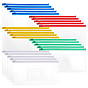 100Pcs 5 Colors A6 PVC Stationery Storage Pockets, Plastic Zip Top Zipper Seal File Bags, File Envelope Pouch, Rectangle