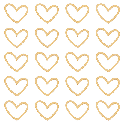 20 шт. 201 соединительные кольца из нержавеющей стали, лазерная резка, асимметричное сердце