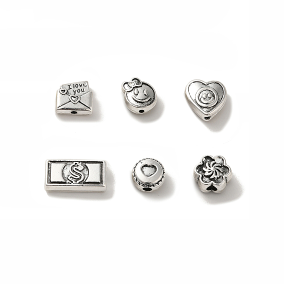 Сплавочные овальные бусины тибетского стиля , без кадмия и без свинца