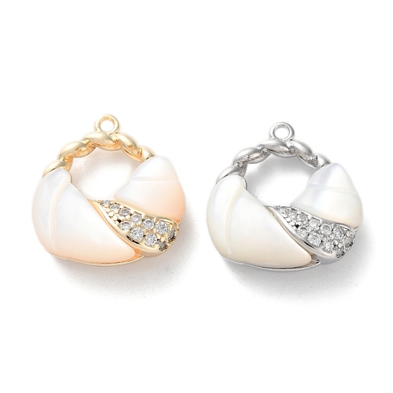 Латунные микро проложить кубического циркония подвески, без кадмия, без никеля и без свинца, оболочки прелести