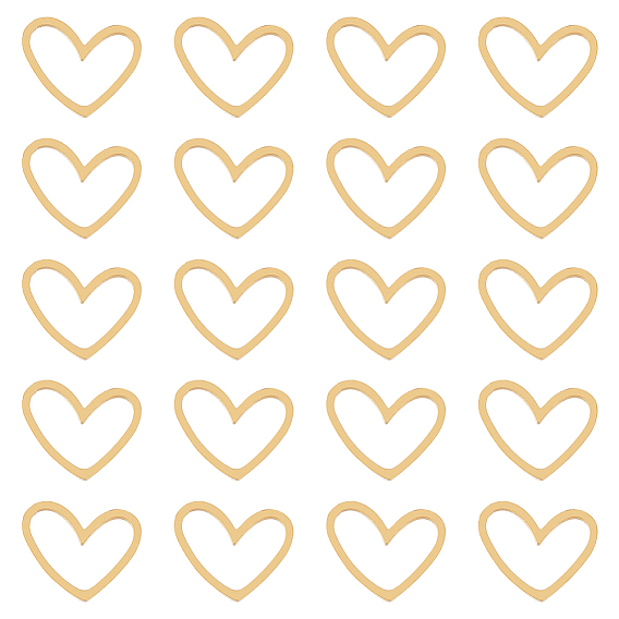 20 шт. 201 соединительные кольца из нержавеющей стали, лазерная резка, асимметричное сердце