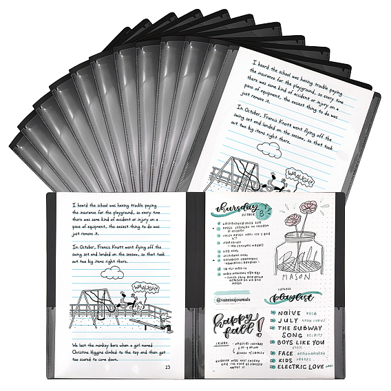 Rectangle PP Plastic File Folders, Office School Supplies