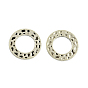 Tibetan Style Alloy Hammered Linking Rings, Cadmium Free & Lead Free, 15x1.5mm, Hole: 8.5mm