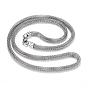 304 Stainless Steel Mesh Chain Necklaces, with Lobster Claw Clasps