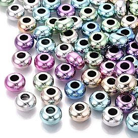 УФ-покрытие непрозрачные акриловые европейские бусины, рондель, большое отверстие шарик