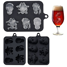 Halloween Skull Pirate DIY Silicone Molds, Ice Cube Molds