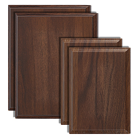 4шт. 2 варианты оформления: необработанная деревянная медальная табличка, прямоугольные