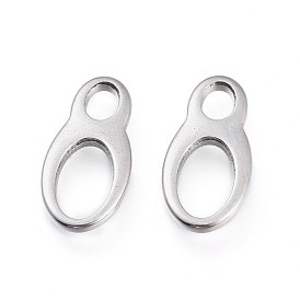Pendentifs en acier inoxydable, Coupe au laser, ovale