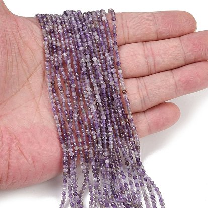Природный аметист нитей бисера, граненые, круглые