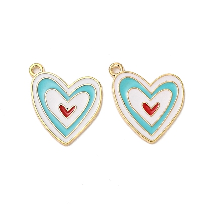 Подвески из эмали и сплава, шарма сердца, золотые
