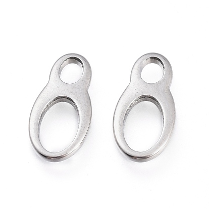 Pendentifs en acier inoxydable, Coupe au laser, ovale