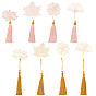 Brass Bookmarks, with Polyester Tassel, Leaf