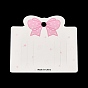 Cardboard Hair Clip Display Cards, Rectangle with Bowknot