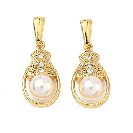 304 подвески из нержавеющей стали и АБС-пластика с имитацией жемчуга, слезинки, со стразами