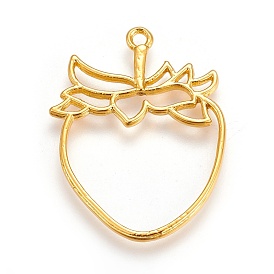 Подвески на лицевой панели из сплава цинка, для diy уф смолы, эпоксидная смола, Прессованные цветочные украшения, клубника