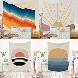 Colorful color block sun series tapestry wall home decoration background cloth wall hanging fabric hanging painting wall rug