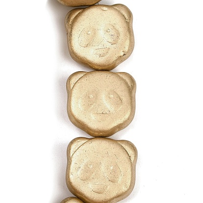 Чешские прессованные стеклянные бусины, панда