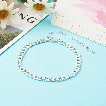 304 Stainless Steel Curb Chain Bracelets