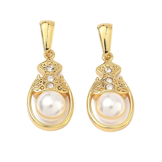 304 подвески из нержавеющей стали и АБС-пластика с имитацией жемчуга, слезинки, со стразами