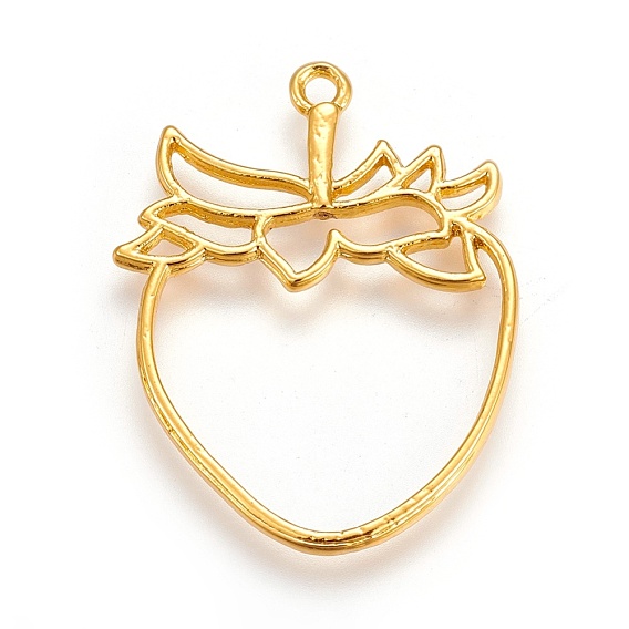 Подвески на лицевой панели из сплава цинка, для diy уф смолы, эпоксидная смола, Прессованные цветочные украшения, клубника