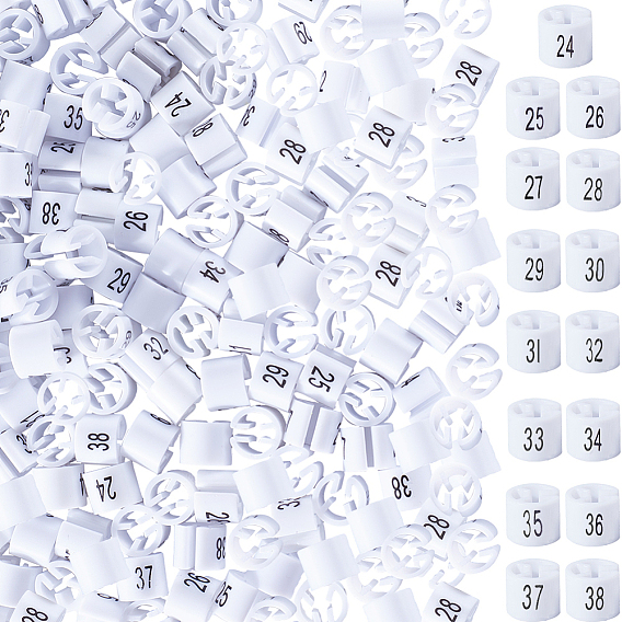 225шт 15 стиль 24~38 пластиковые маркеры размеров одежды и брюк, зажим для вешалки для одежды, колонка